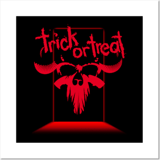 Trick or treat halloween skull Posters and Art